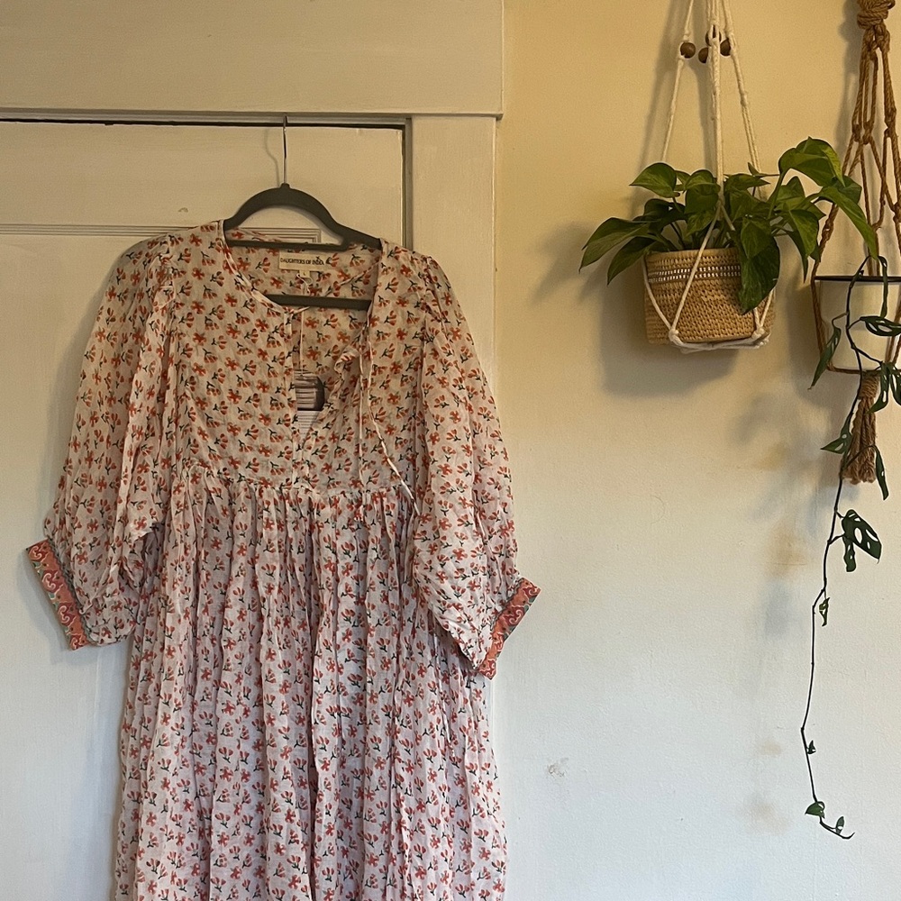 Daughters of India Kyra Maxi Dress ~ Coral